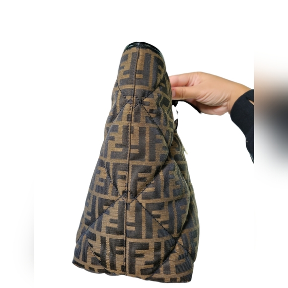 Fendi Zucca Tobacco Roll Tote Shoulder Bag Handbag - Picture 14 of 16